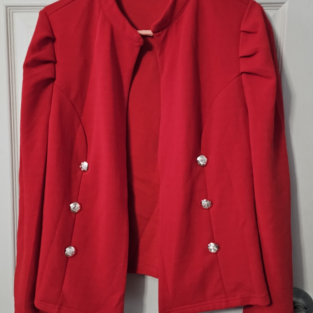 Elegant Red Women's Jacket Sz Xl Never Worn